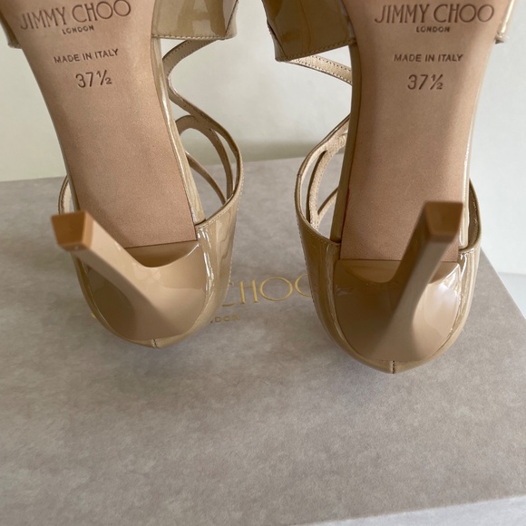 NEW Jimmy Choo Lang Heels Sandals Nude - Picture 4 of 6